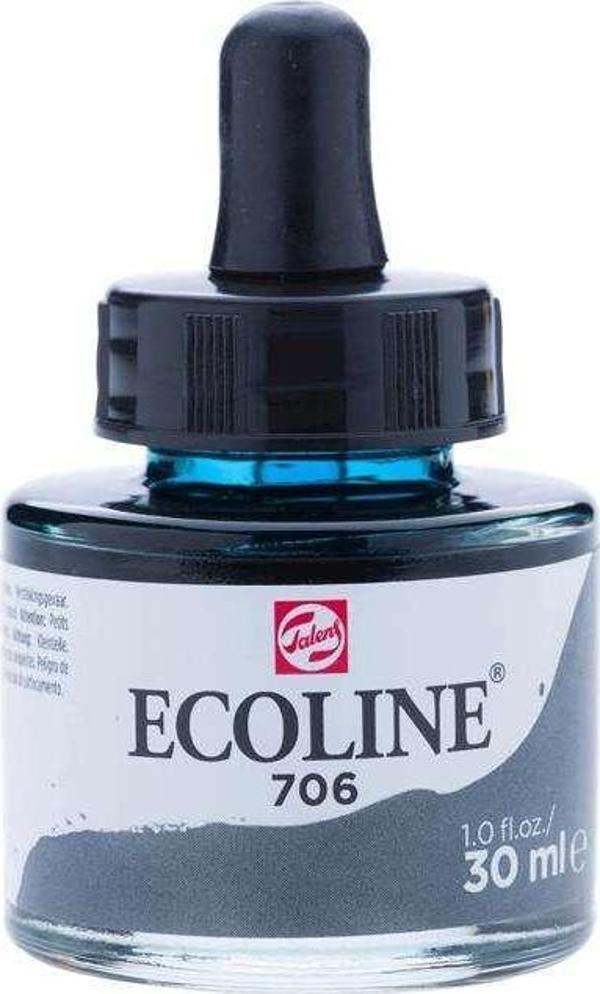 Talens Ecoline Sıvı Sulu Boya 30 ml Deep Grey 706 - Image 1