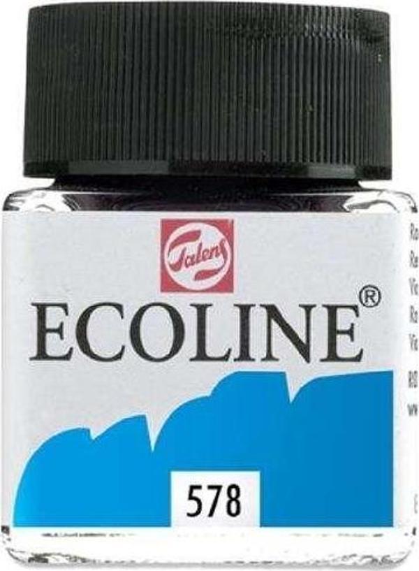 Talens Ecoline Sıvı Sulu Boya 30 ml Sky Blue Cyan 578 - Image 1