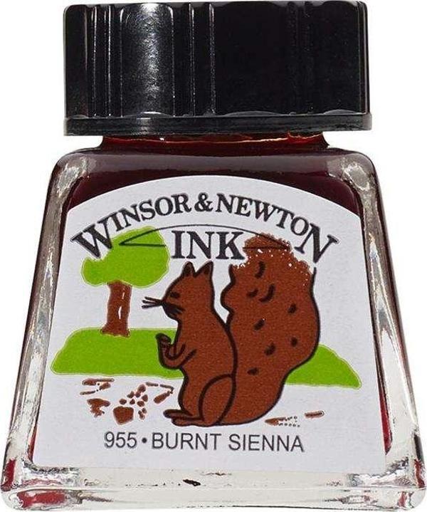 Winsor & Newton Çini Mürekkebi 14 ml Burnt Sienna 74 - Image 1