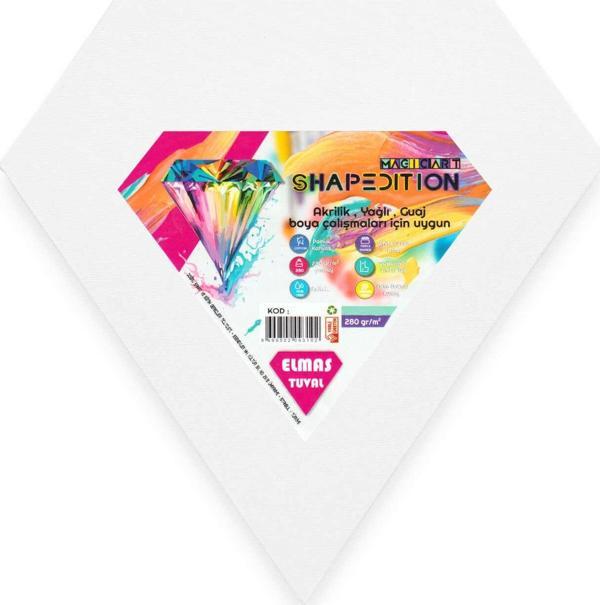 Magic Art Shape Edition Elmas Şekilli Tuval 30x30 cm ELMT30 - Image 1