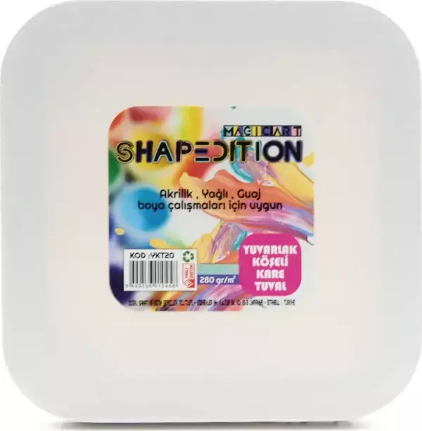 Magic Art Shapedition Yuvarlak Köşeli Kare Tuval 30 cm Ykt30 - Image 1