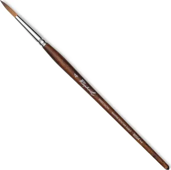 Raphael 8504 Precision Sentetik Samur Kılı Yuvarlak Fırça N4 - Image 1