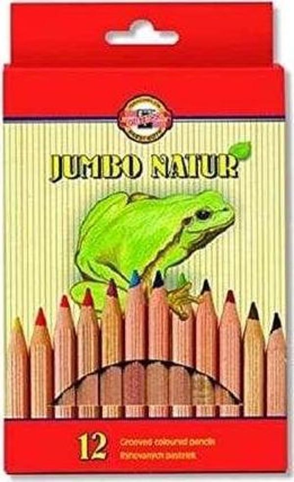Koh-i-Noor Natur Jumbo Kuru Boya Kalemi Naturel 12’li Set - Image 1