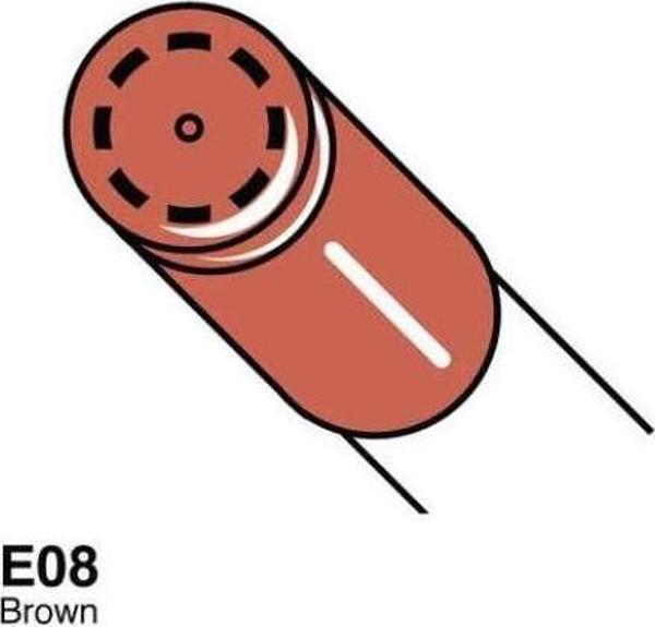 Copic Ciao Marker Kalem E08 Brown - Image 1