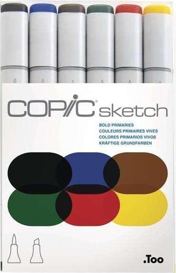 Copic Sketch Bold Primaries Set 6’lı - Image 1