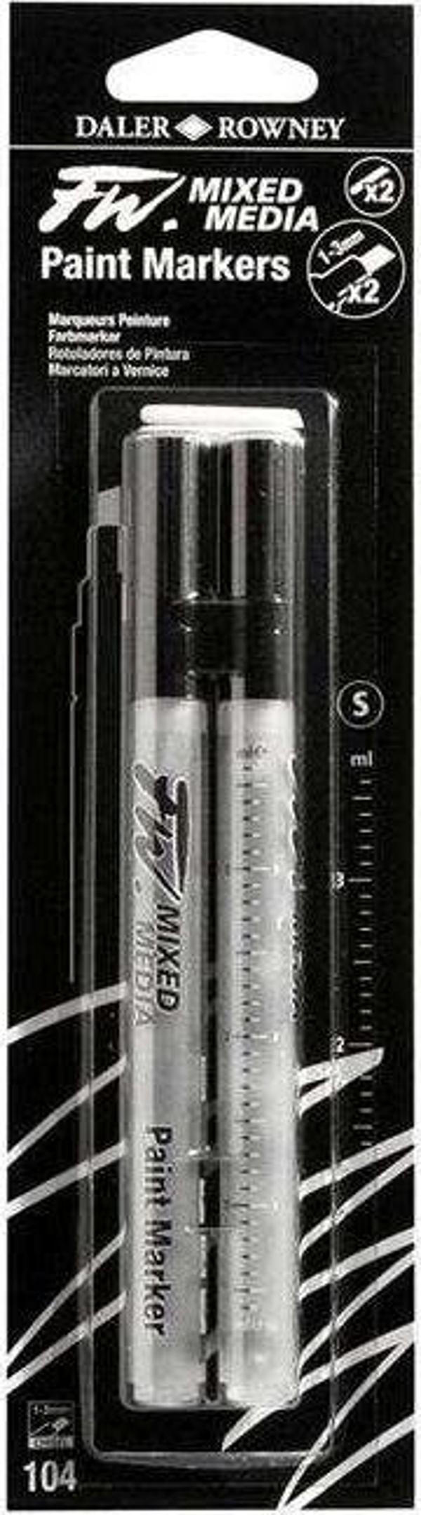 Daler Rowney Fw Mixed Media 2’li Boş Marker Set 1-2 mm 104 - Image 1