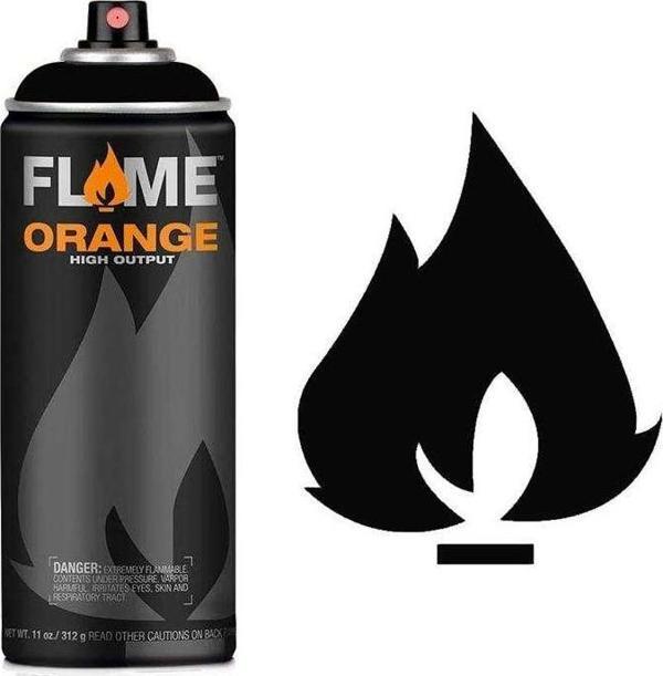 Flame Orange Sprey Boya 400 ml Thick Black 901 - Image 1