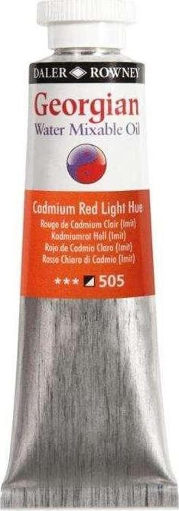 Daler Rowney Georgian Su Bazlı Yağlı Boya 38 ml Cadmium Red Light Hue 505 - Image 1
