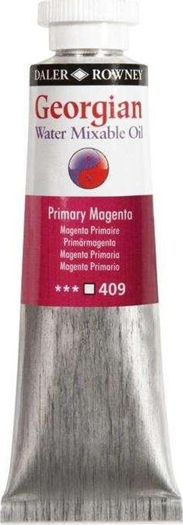 Daler Rowney Georgian Water Mixable Yağlı Boya 37 ml Primary Magenta 409 - Image 1