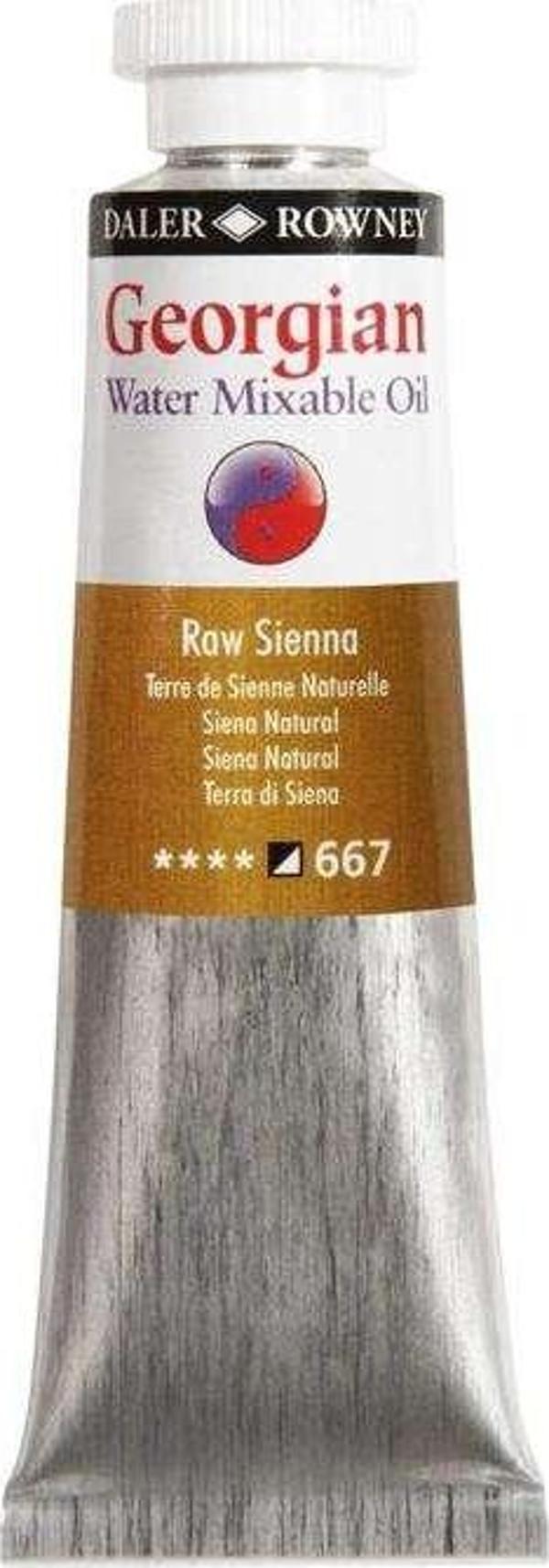 Daler Rowney Georgian Water Mixable Yağlı Boya 37 ml Raw Sienna 667 - Image 1