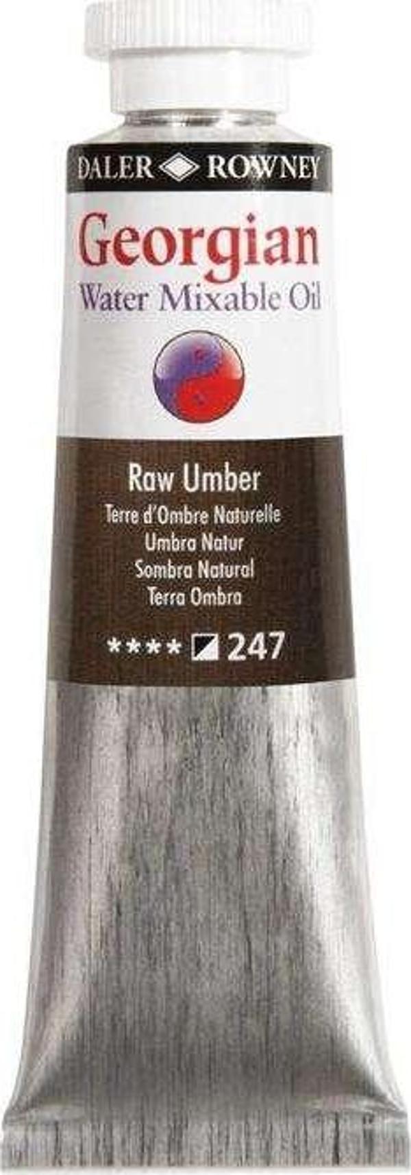 Daler Rowney Georgian Water Mixable Yağlı Boya 37 ml Raw Umber 247 - Image 1