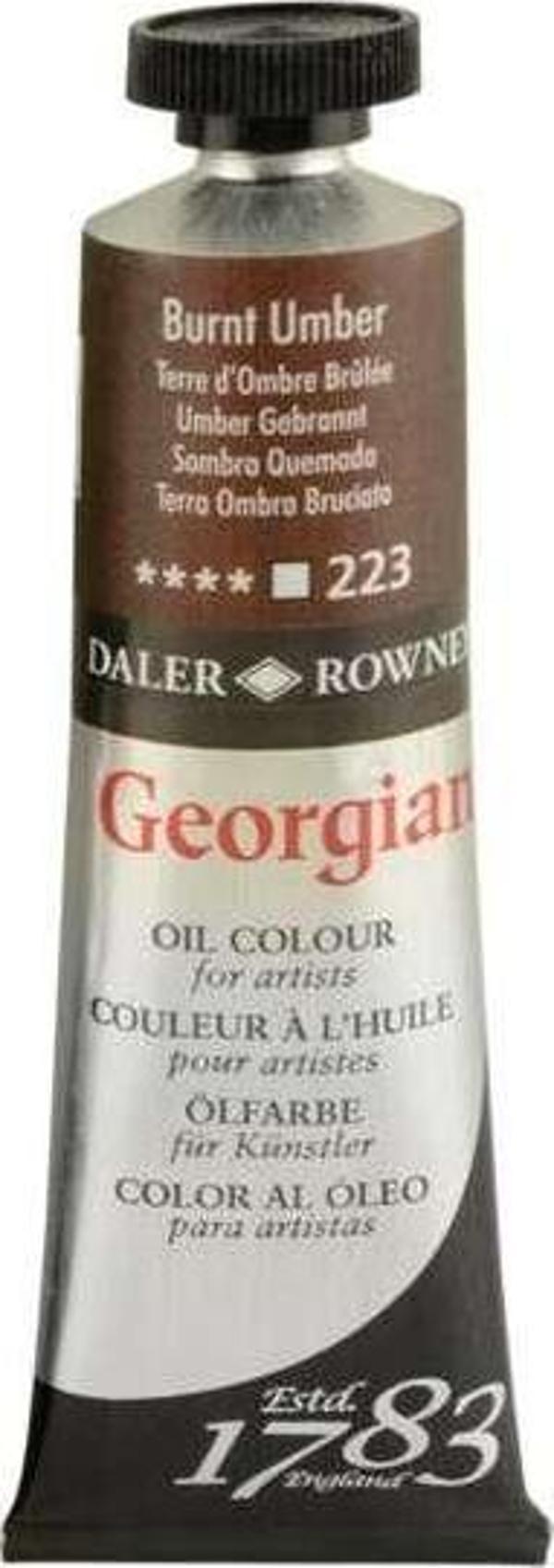 Daler Rowney Georgian Yağlı Boya 38 ml Burnt Umber 223 - Image 1