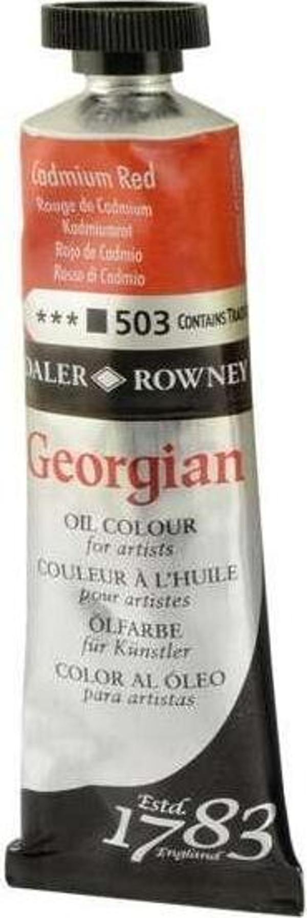 Daler Rowney Georgian Yağlı Boya 38 ml Cadmium Red 503 - Image 1