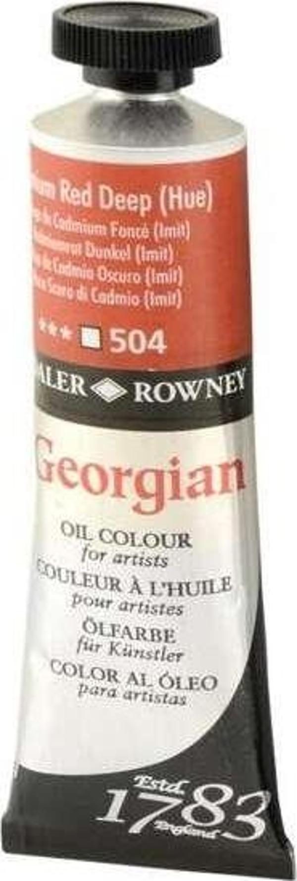 Daler Rowney Georgian Yağlı Boya 38 ml Cadmium Red Deep 504 - Image 1