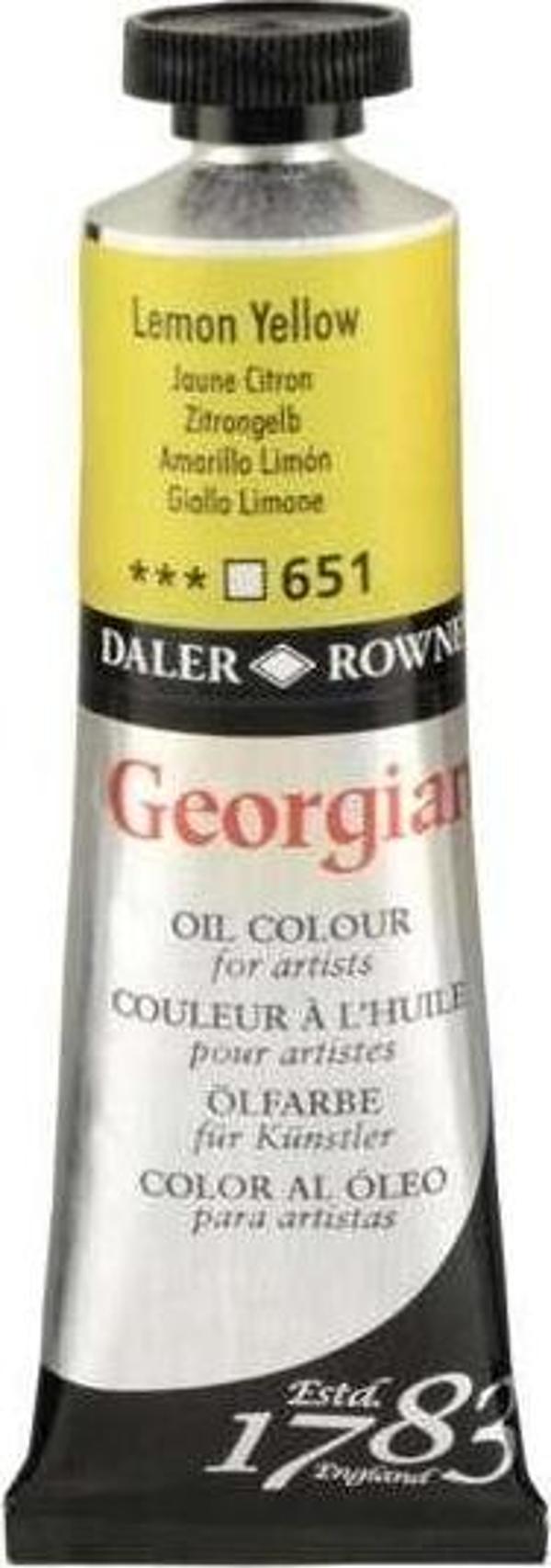 Daler Rowney Georgian Yağlı Boya 38 ml Lemon Yellow 651 - Image 1
