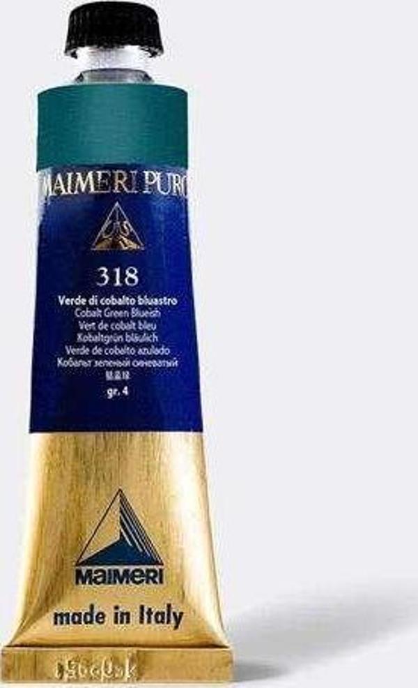 Maimeri Puro Yağlı Boya 40 ml Cobalt Green Blueish 318 - Image 1
