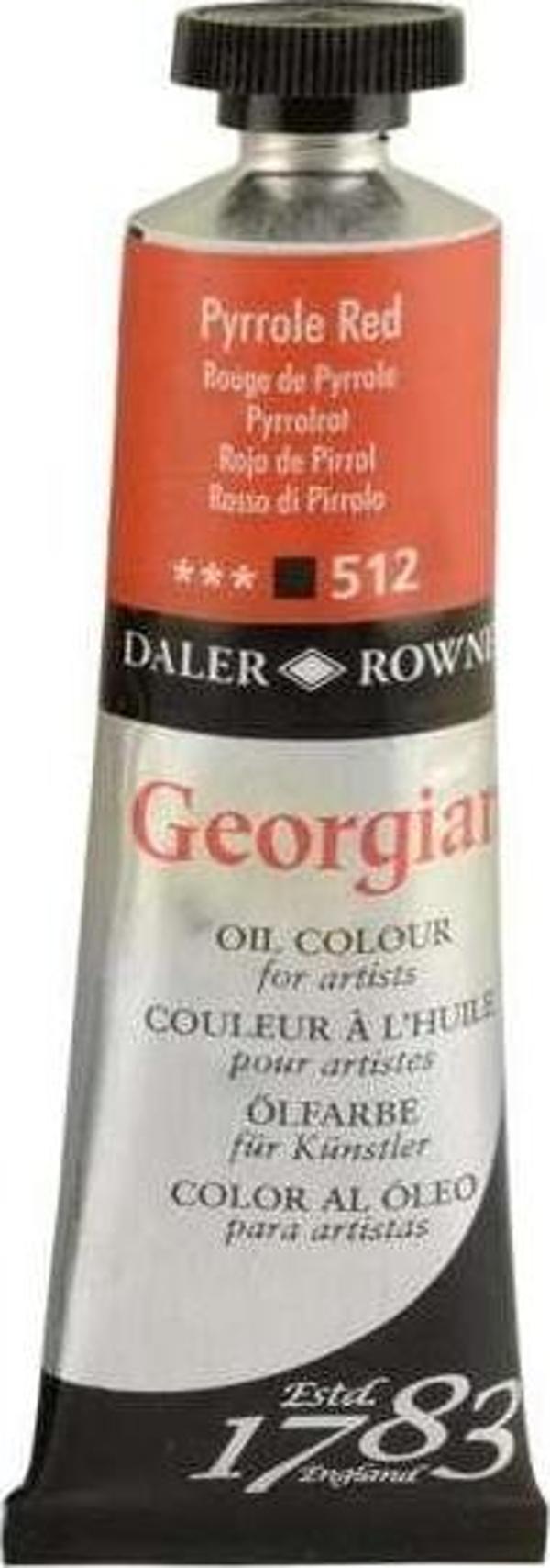 Daler Rowney Georgian Yağlı Boya 38 ml Pyrrole Red 512 - Image 1
