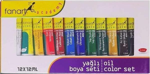 Fanart Academy Yağlı Boya Seti 12x12 ml - Image 1