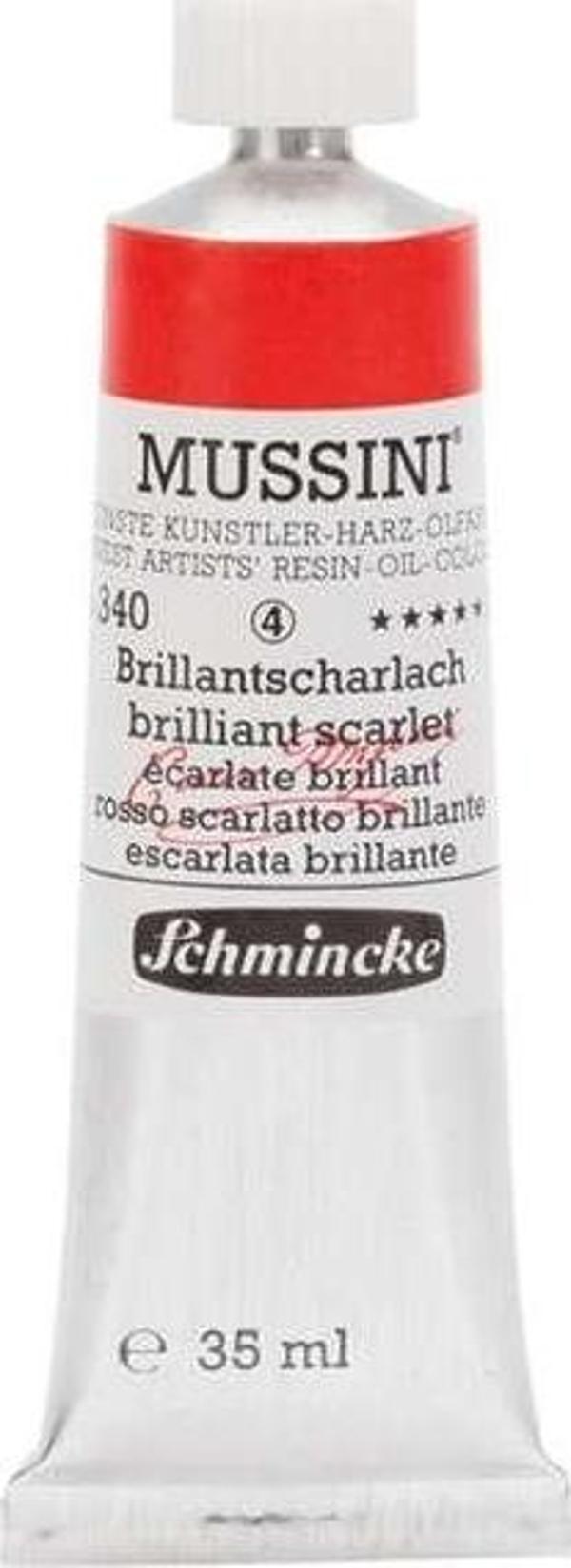 Schmincke Mussini Artists Profesyonel Yağlı Boya 35 ml Seri 4 Brillant Scarlet 10340 - Image 1