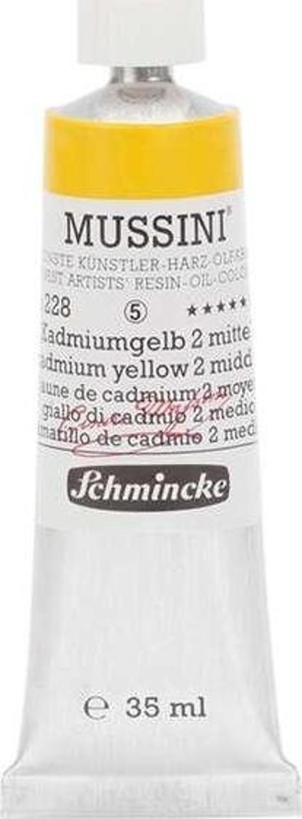 Schmincke Mussini Artists Profesyonel Yağlı Boya 35 ml Seri 5 Cadmium Yellow Medium 10228 - Image 1