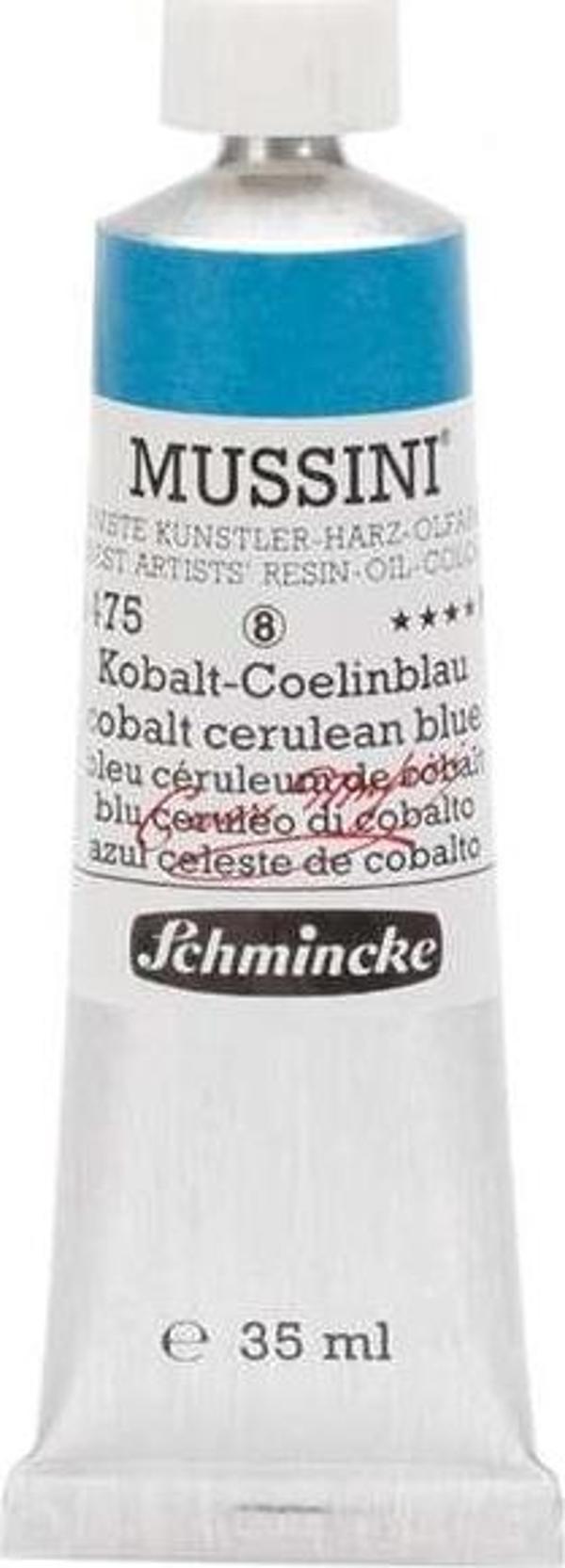 Schmincke Mussini Artists Profesyonel Yağlı Boya 35 ml Seri 6 Cobalt Cerulean Blue 10475 - Image 1