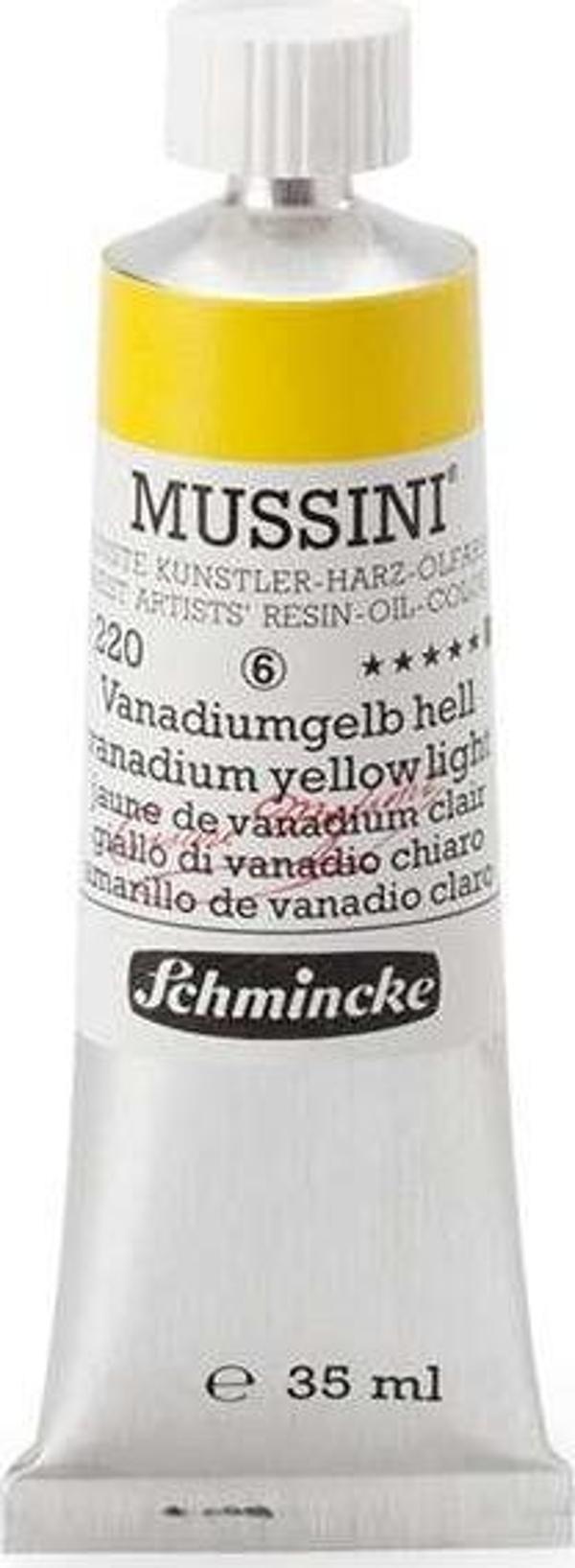 Schmincke Mussini Artists Profesyonel Yağlı Boya 35 ml Seri 6 Vanadium Yellow Light 10220 - Image 1