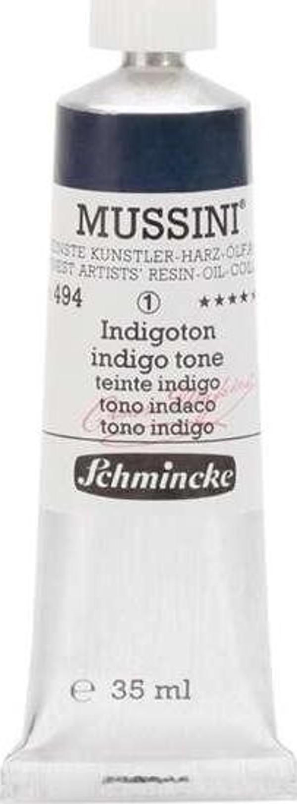 Schmincke Mussini Profesyonel Yağlı Boya 35 ml Seri 1 Indigo 494 - Image 1