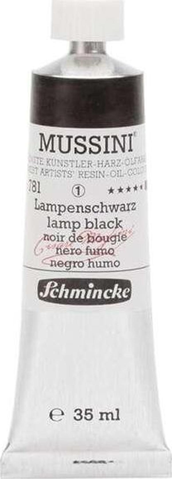 Schmincke Mussini Profesyonel Yağlı Boya 35 ml Seri 1 Lamp Black 781 - Image 1