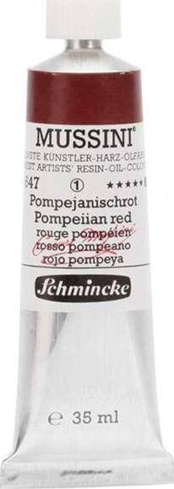Schmincke Mussini Profesyonel Yağlı Boya 35 ml Seri 1 Pompeiian Red 647 - Image 1