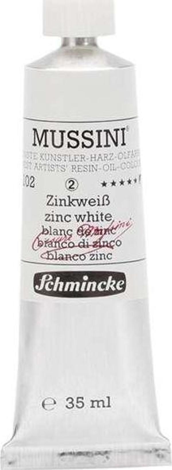 Schmincke Mussini Profesyonel Yağlı Boya 35 ml Seri 2 Zinc White 102 - Image 1
