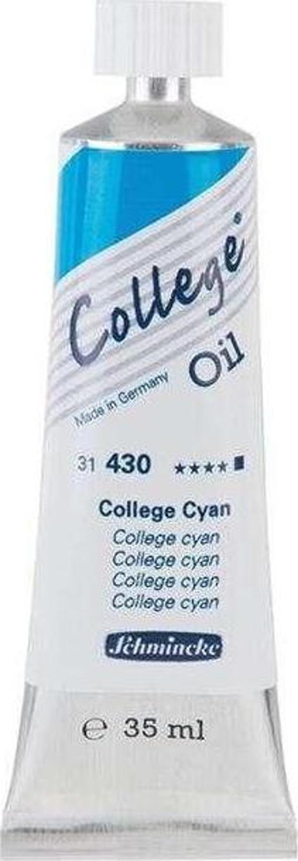 Schmincke College Oil Yağlı Boya 35 ml College Cyan - Image 1