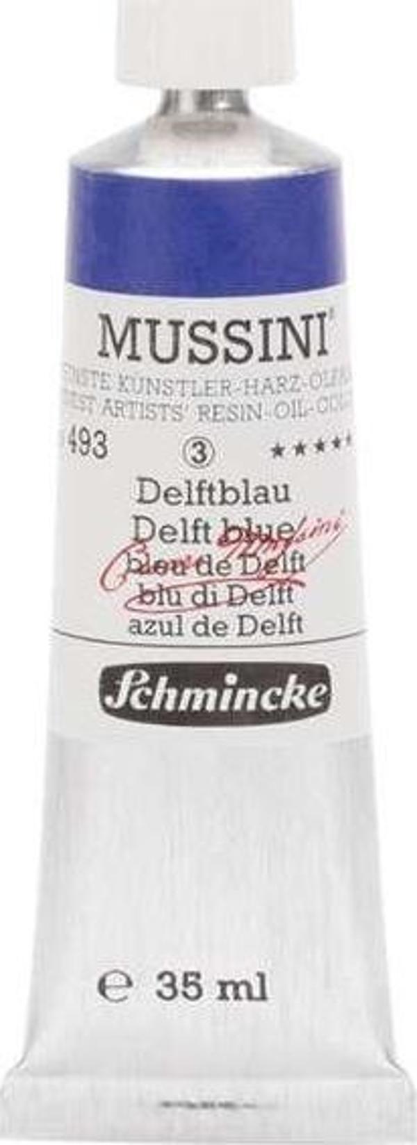 Schmincke Mussini Profesyonel Yağlı Boya 35 ml Seri 3 Delft Blue 493 - Image 1