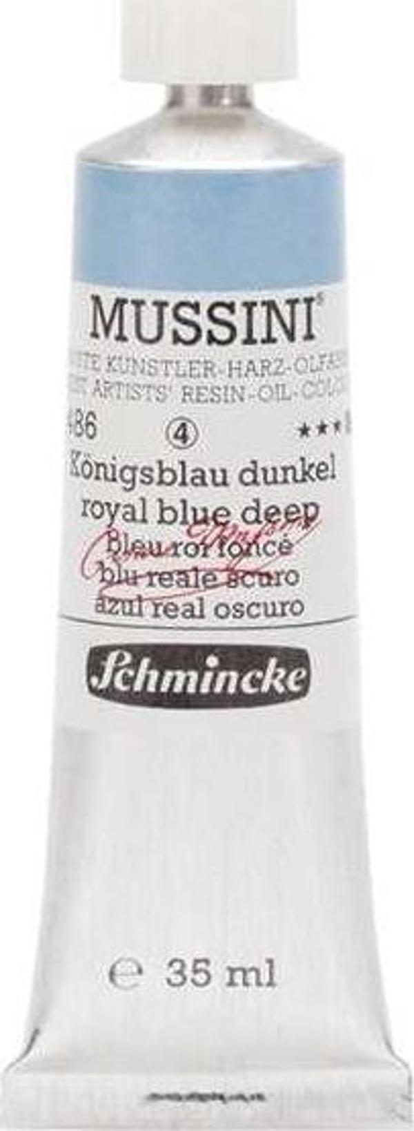Schmincke Mussini Profesyonel Yağlı Boya 35 ml Seri 4 Royal Blue Deep 486 - Image 1