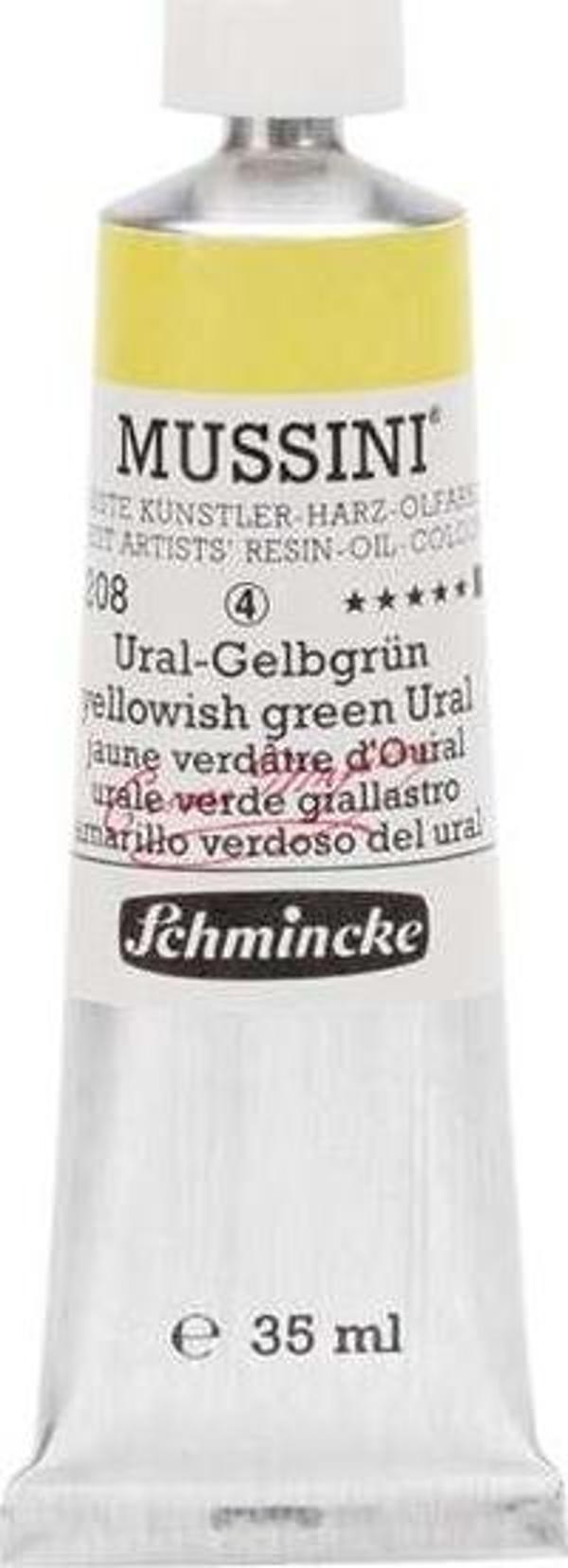 Schmincke Mussini Profesyonel Yağlı Boya 35 ml Seri 4 Yellowish Green Ural 208 - Image 1