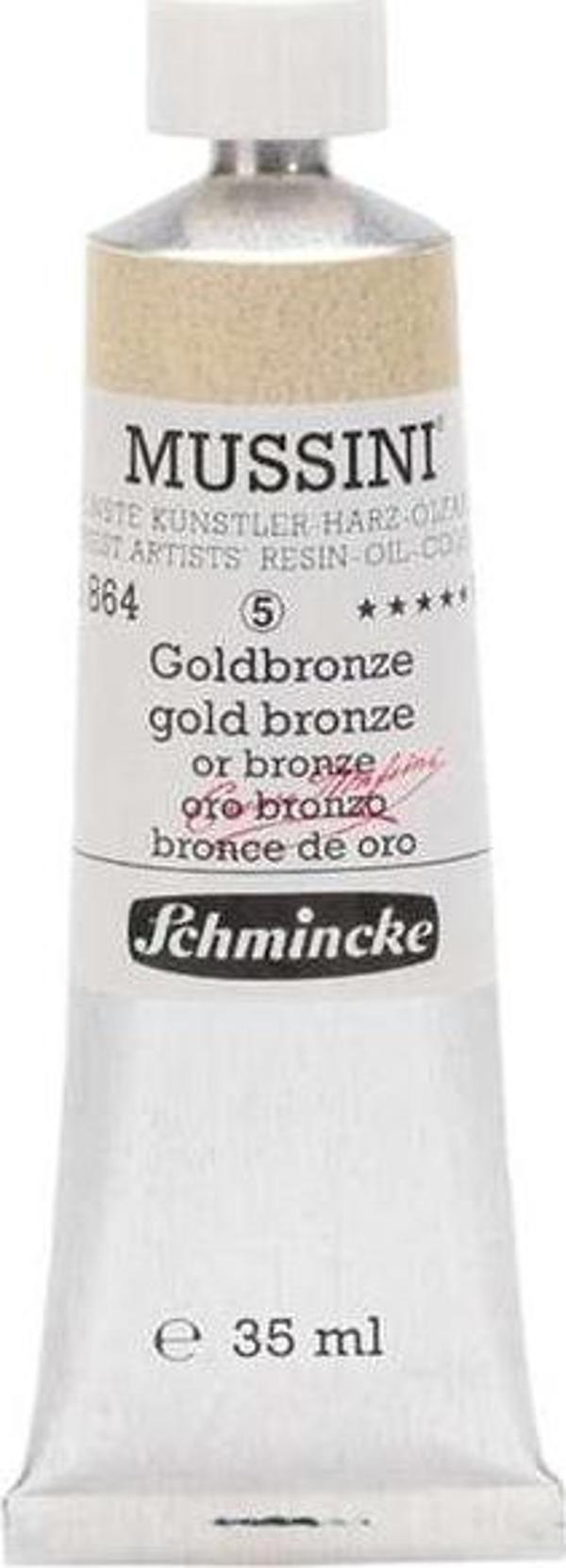 Schmincke Mussini Profesyonel Yağlı Boya 35 ml Seri 5 Gold Bronze 864 - Image 1