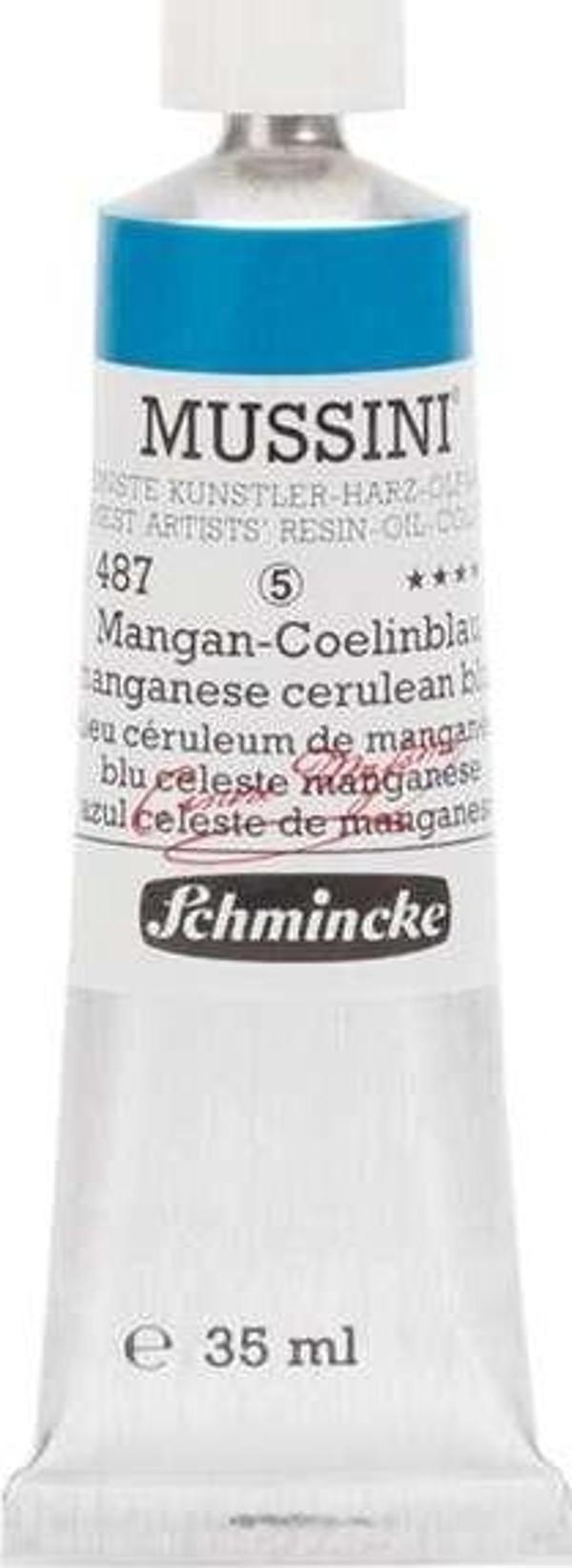 Schmincke Mussini Profesyonel Yağlı Boya 35 ml Seri 5 Manganese Cerulean Blue 487 - Image 1