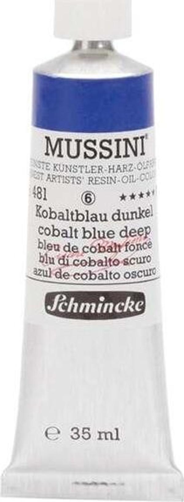 Schmincke Mussini Profesyonel Yağlı Boya 35 ml Seri 6 Cobalt Blue Deep 481 - Image 1