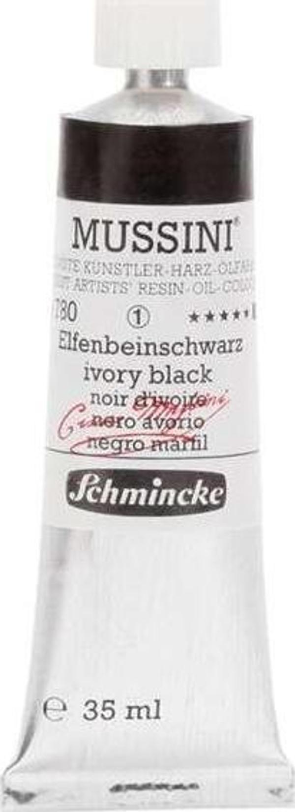 Schmincke Mussını Yağlı Boya 35 ml S1 N780 Ivory Black - Image 1