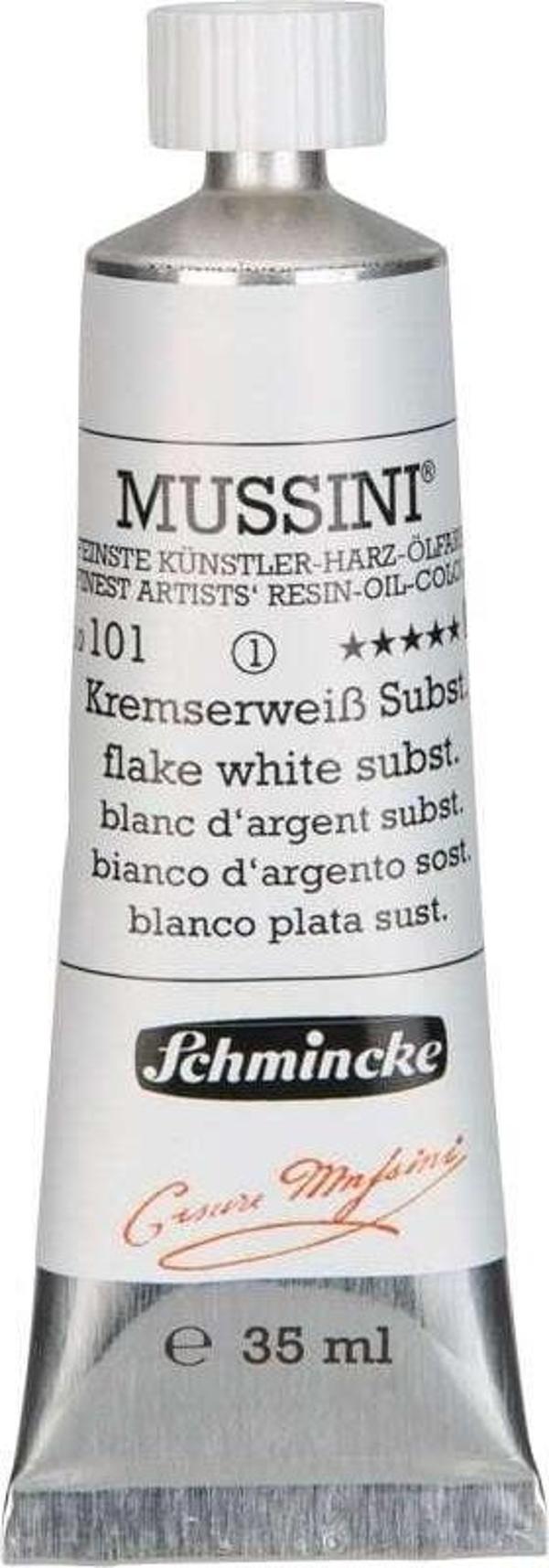Schmincke Mussini Artists Profesyonel Yağlı Boya 35 ml Seri 1 Flake White Substitute 10101 - Image 1