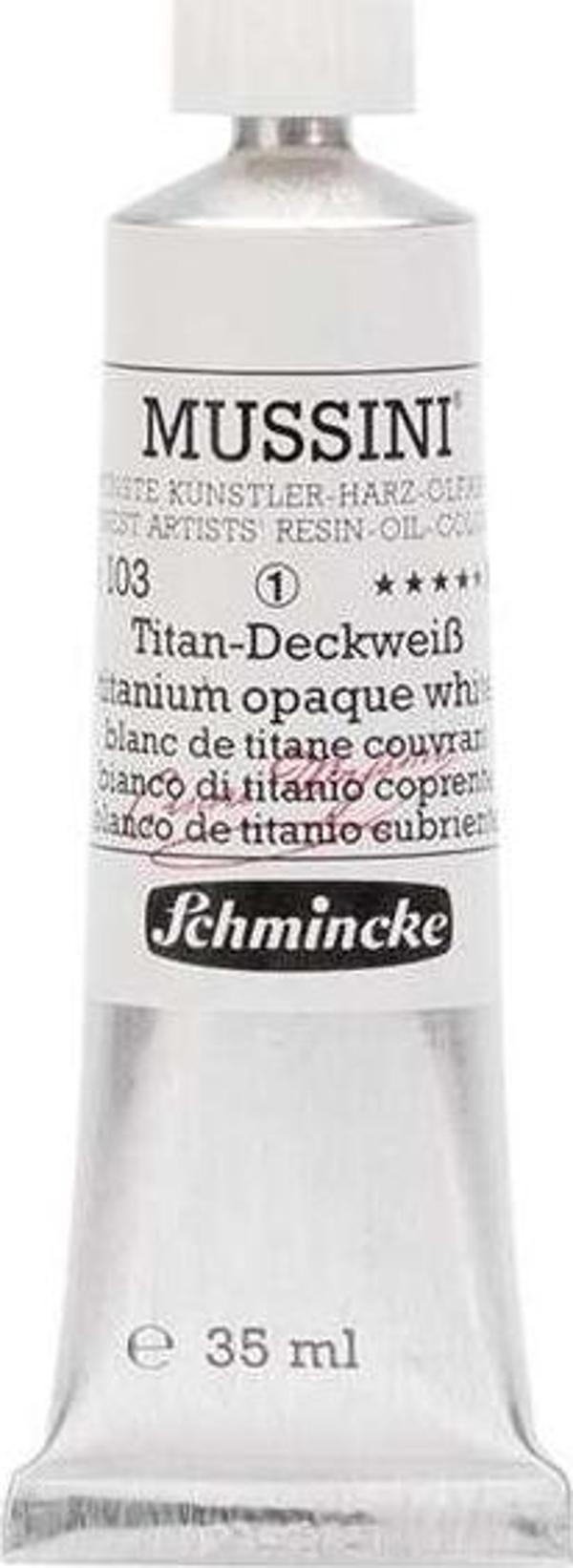 Schmincke Mussini Artists Profesyonel Yağlı Boya 35 ml Seri 1 Titanium Opaque White 10103 - Image 1