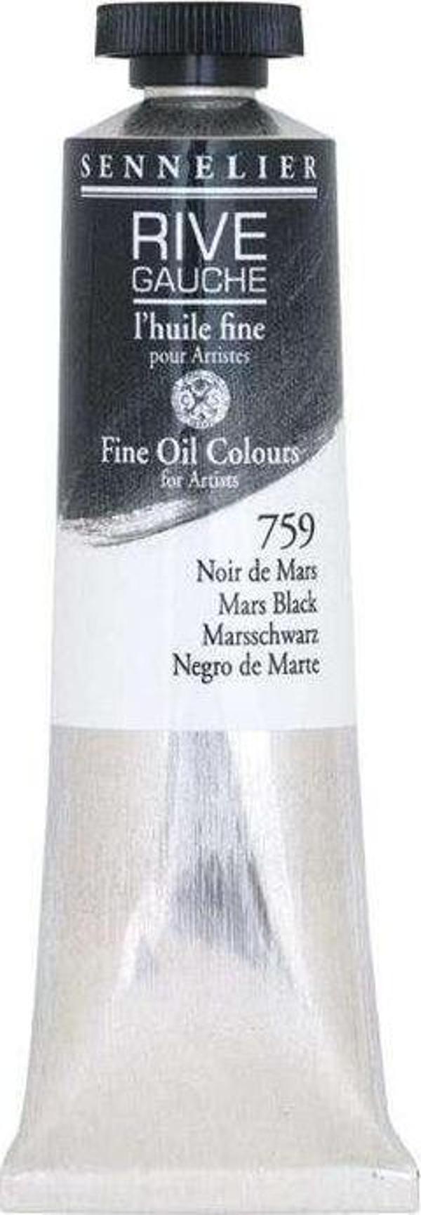 Sennelier Rive Gauche Fine Yağlı Boya 40 ml Mars Black 759 - Image 1