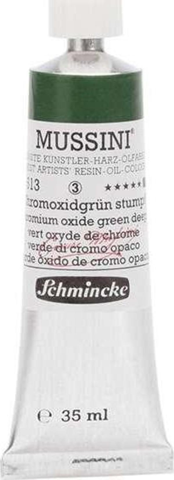Schmincke Mussini Artists Profesyonel Yağlı Boya 35 ml Seri 3 Chromium Oxide Green Deep 10513 - Image 1