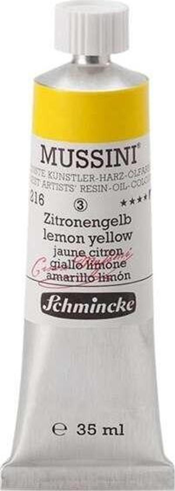 Schmincke Mussini Artists Profesyonel Yağlı Boya 35 ml Seri 3 Lemon Yellow 10216 - Image 1