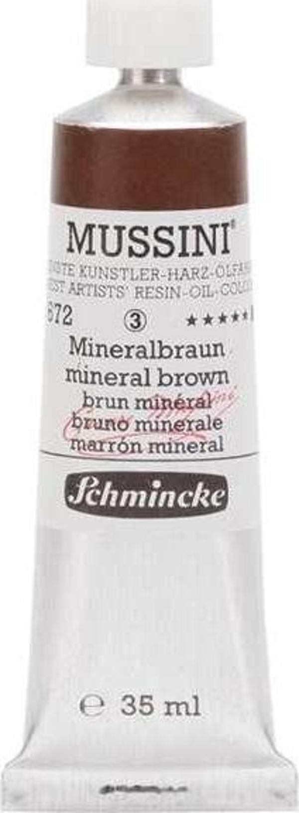 Schmincke Mussini Artists Profesyonel Yağlı Boya 35 ml Seri 3 Mineral Brown 10672 - Image 1