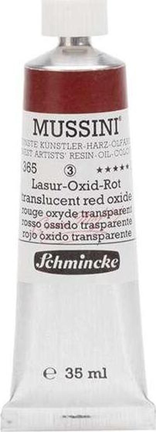 Schmincke Mussini Artists Profesyonel Yağlı Boya 35 ml Seri 3 Transparent Red Oxide 10365 - Image 1