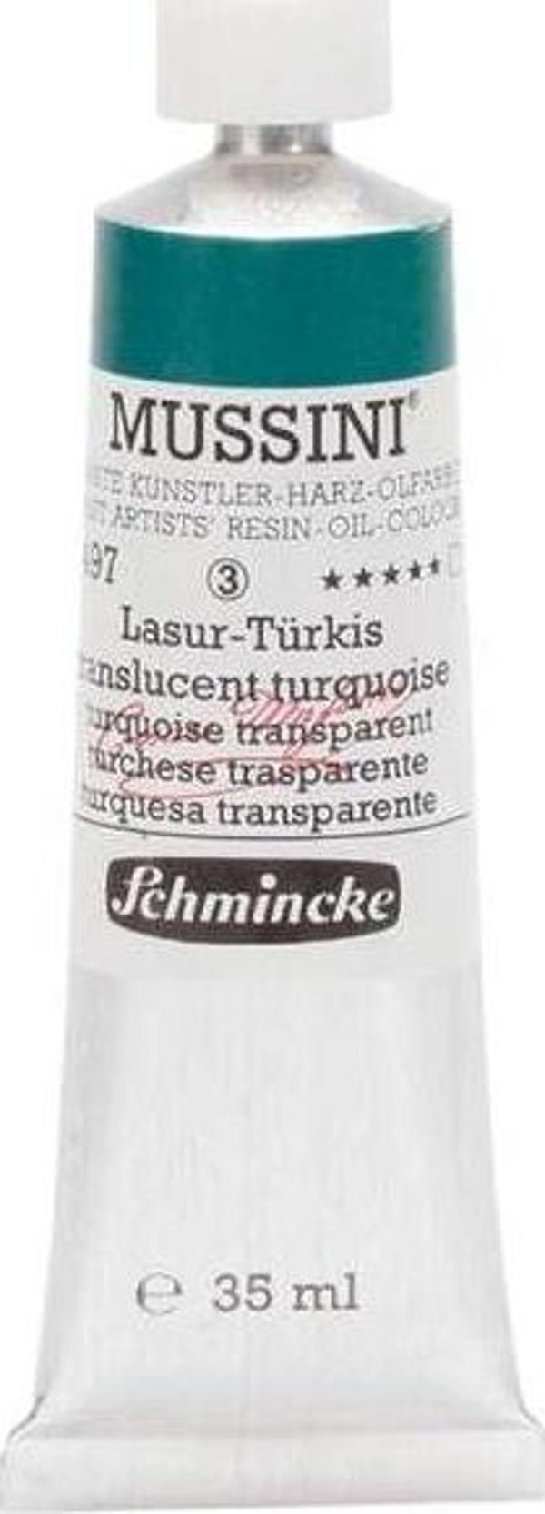 Schmincke Mussini Artists Profesyonel Yağlı Boya 35 ml Seri 3 Turquoise Transparent 10497 - Image 1
