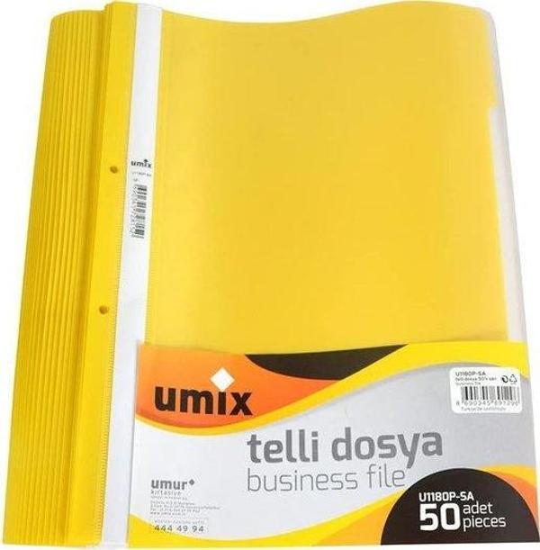 Umixc Premıum A4 Tellı Dosya 50 lı Sarı - Image 1
