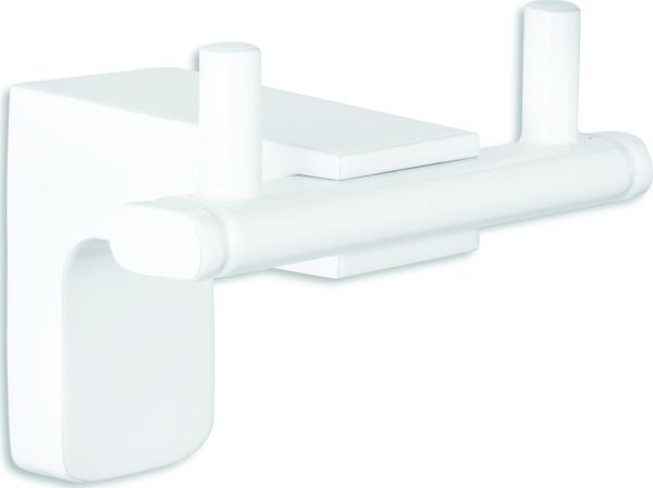 T-MAY Banyo Premium İkili Bornoz Askılık Beyaz 71023-3 - Image 1