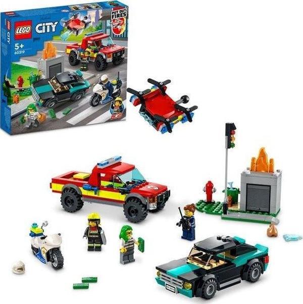LEGO City İtfaiye Kurtarma Operasyonu ve Polis Takibi 60319 - Image 1