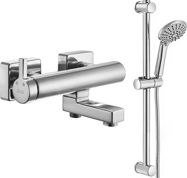 Eca Mina Banyo Bataryası + Eca Logica Sürgülü Duş Seti Üst Takımı - Image 1